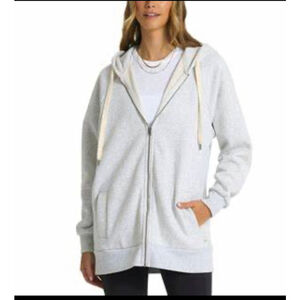 Vuori Heather Gray Full-Zip Hoodie